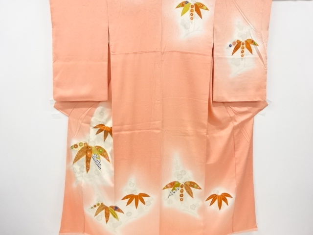 JAPANESE KIMONO / HOMONGI / EMBROIDERY / UME